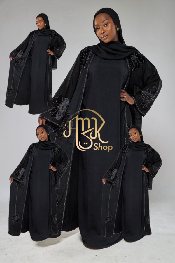 Abaya Noir 3 pièces